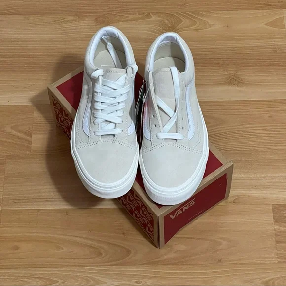 Vans Old Skool suede sneakers in cream unisex - Picture 4 of 4